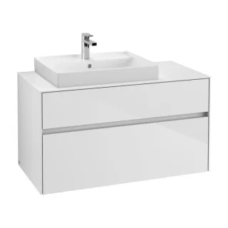 Villeroy & Boch Collaro Waschtischunterschrank C01700DH 100x54,8x50cm, Waschtisch links, Glossy White