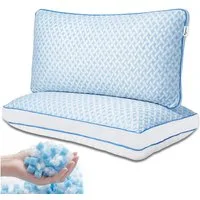 Klyvvo Kopfkissen Gel Memory Foam Kissen mit Höhenverstellung & abnehmbarem Bezug, ideal für Seitenschläfer, Rückenschläfer & Bauchschläfer