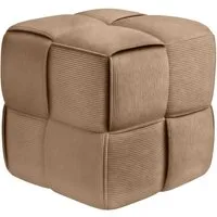 CLP Sitzhocker Sitzhocker Cordstoff Forinta (1 St., 1er), quadratisch gepolstert, bequem und stabil
