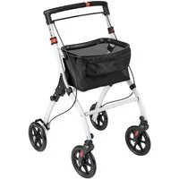 COSTWAY Rollator, 5-Fach höhenverstellbar, mit Tablett & Korb, faltbar