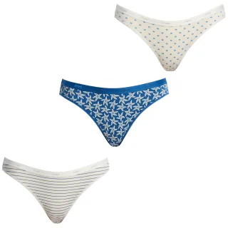 3er-Pack Baumwoll-Stretch-Tangas D4C19 für Damen