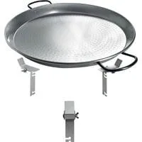 PAN'BBQ Set für Smokin' PizzaRing, für 47cm + 50cm Kugelgrill, Pfanne silber