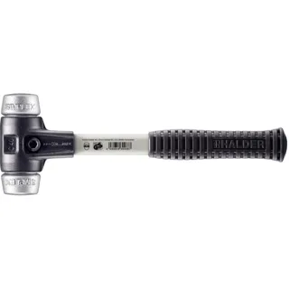 HALDER SIMPLEX - Schonhammer mit verstärktem TE-Gehäuse und Fiberglasstiel, Weichmetall - 3709.040