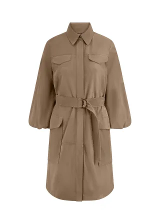RIANI - Lederkleid coconut - Gr. - 40