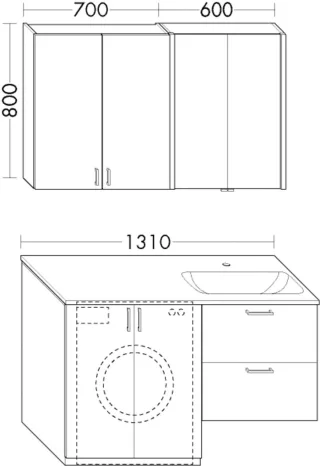 Burgbad Set System 30 Preisgruppe 4 Sana Eiche Hellgrau/Alpinweiss, SFHO132F6332C0001 SFHO132F6332C0001