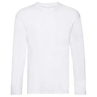 Fruit of the Loom - "Original" T-Shirt für Herren Langärmlig (Weiß)