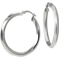 SilberDream Paar Creolen SilberDream Creole Hoop 925 Sterling (Creolen), Damen Creolen Hoop aus 925 Sterling Silber, Farbe: silberfarben