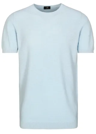 COMMANDER Finest Clothing - Rdh.-Pullover, 1/2 Arm ice blue - Gr. - XL