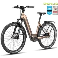 DERUIZ E-Bike Mountainbike Mica Pro 29 Zoll, 48 cm, 180 kg Gesamtgewicht, Samsung-Akku, Nabenschaltung, Mittelmotor, 720 Wh, (Trittfrequenz- und Drehmomentsensor, Lockout-Federgabel, Tiefeinsteiger), ENVIOLO stufenlos, 180-mm-Bremsen, Johnny Watts 36