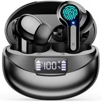 Forrlite 2026 Neue In Ear Kopfhörer, In Ear Ohrhörer, Kopfhörer kabellos Bluetooth-Kopfhörer (Noise Cancelling 50 Std Spielzeit In Ear Kopfhörer mit 6 ENC Noise Cancelling Mics, IP7 Wasserdicht Ohrhörer, Kabellose Kopfhörer mit LED-Anzeige, HiFi Ster