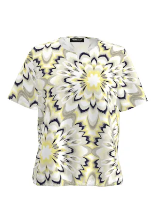 FRANK WALDER - T-Shirt NOS aus Ecovero Viskose sun/sand/ecru - Gr. - 42