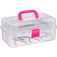 relaxdays Aufbewahrungsbox mit 9 Fächern (1 St), Pink