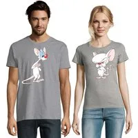 Blondie & Brownie T-Shirt Partner Pärchen Freunde Shirt Pinky Brain BFF Friends Partner T-Shirt Freunde BFF Motiv Baumwolle Regular Fit Herren Damen