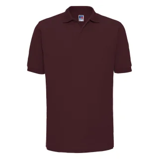 Russell Herren Ripp Polo-Shirt, Kurzarm (Burgunder)