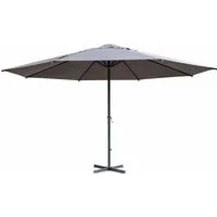 Gardissimo Marktschirm Sonnenschirm Kurbelschirm Gartenschirm anthr. 5 m mit Kurbel 500 cm, Spar-Set, inkl. Plattenständer, inkl. Ständer