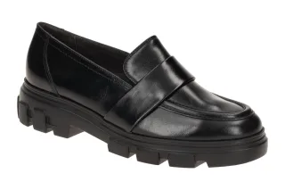 Paul Green Damen Slipper Plateau Mokassin PG 1173-00 Schwarz Echtleder Super ...