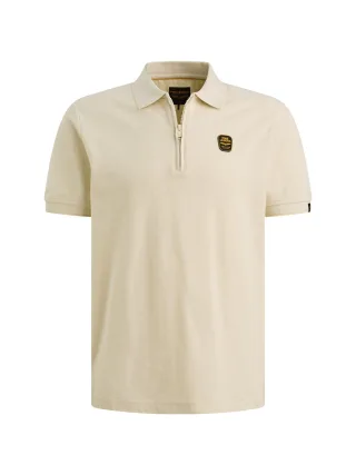 PME Legend - interlock pique zip bone white - Gr. - M