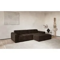 COTTA Ecksofa Sento L-Form, B:280 cm, Chenille-Struktur, XXL Recamiere B: 133cm, modernes cubisches Sofa, hochwertige Steppung, bequemer Sitzkomfort