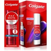 Colgate Zahnbleaching-Kit Max White Ultra Freshness Zahnpasta + Purple Serum Routine Set, 90ml, Activeshine Technology