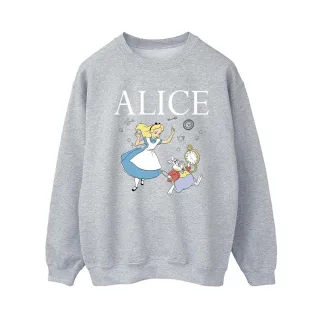 Disney - "Alice In Wonderland Follow The Rabbit" Sweatshirt für Damen (Grau)