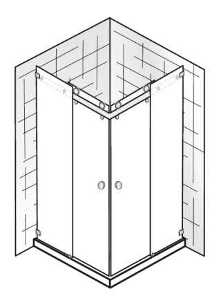 HSK Atelier Plan Pur AP.32 Eckeinstieg mit Gleittüren AP.32