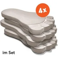 matches21 HOME & HOBBY Gartenfigur Fußabdrücke 2 Paar Tritt-Steine 35x20 cm, (4 St), Widerstandsfähig
