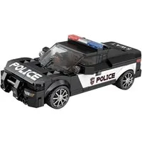 Reobrix 662 Spielbausteine, (Klemmbaustein Set, 372 St., Klemmbaustein Modellbausatz), Police Car Modell 16,2 cm lang mit 372 Teilen ab 14 Jahren