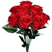 Kunstblume Rosenbündel Rose, DPI, Höhe 40 cm, Farbe: Rot