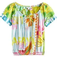 Next T-Shirt T-Shirt mit U-Ausschnitt und Ballonsaum (1-tlg)
