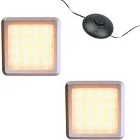 kalb Unterschrankleuchte LED Vitrinenleuchte 3000K 1-10er Set 12V Fußschalter, Unterbauleuchte, 2er Set, Warmweiß