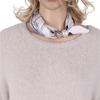 MIRROSI Nickituch Schmales Halstuch mit magnetischem Clip, Damen Halstuch deal für Frühling,Sommer, Herbst