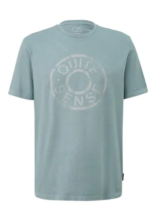 Q/S designed by - T-Shirt mit Frontprint blau - Gr. - S