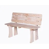 Mega-Holz Gartenbank Sitzbank "Ungarn" Kiefernholz 118x47x80 cm - 2-Sitzer aus Kiefer Holz, Naturbelassene, massive Kiefer mit modernen Design