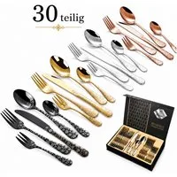 Faizee Home Besteck-Set Besteck-Set Faizee Home mit Ornament-Design, mehrfarbig