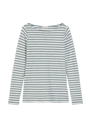 Marc OPolo Casual - Ringel-Longsleeve regular multi/slate blue - Gr. - M