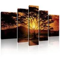 Wallarena Leinwandbild Natur - Mehrfarbig - Modern - Vlies - Wohnzimmer, Natur, 200x140x3cm