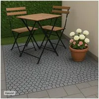 HTI-Living Outdoor-Bodenplatte Gehwegplatten 30 x 30 cm Nessa Stone, Set, 4-St., 4 Bodenplatten, Terrassenplatte Gartenplatten