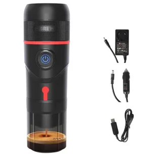 [EU Direct] HiBREW H4 Portable Car Coffee Machine with Adapter 15 Bar Pressure DC 12V Espresso Coffee Maker with Adapter