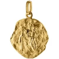 trendor Runder Anhänger 75256, Christophorus Gold 585 (14 Karat) Ø 16 mm