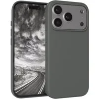 EAZY CASE Handyhülle für Apple iPhone 17 Pro Hülle Silikon 6,3 Zoll, Schutzhülle mit Kameraschutz Back Cover Hülle Slimcover Anthrazit Grau