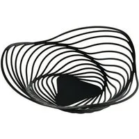 Alessi Obstschale Trinity Schwarz 26 cm, Epoxidharzbeschichteter Stahl