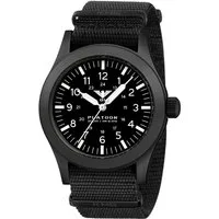 KHS Solaruhr PLABSS.NB, Armbanduhr Platoon Stahl Solar Schwarz