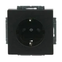 Schutzkontakt Steckdosen-Einsatz, Typ 2300 EUCB-885, Unterputz, 16 Ampere, 250 Volt schwarz (matt), Retail