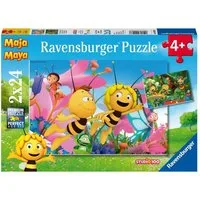 Ravensburger Puzzle Die kleine Biene Maja Puzzle 2 x 24 Teile, 24 Puzzleteile
