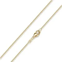Materia Kette ohne Anhänger Damen Venezianerkette Halskette Gold 1mm 40-70cm K15, Sterlingsilber, vergoldet
