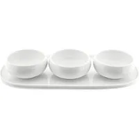 Almina Snackschale Set Belicia Servierteller mit 3 Schalen, (4-tlg)