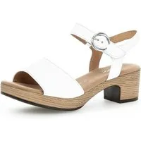 Gabor KRETA Sandalette, Blockabsatz, Sommerschuh, Sandale mit Zierschnalle, Weite G (weit)