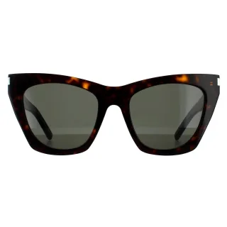 Saint Laurent Cat Eye Damen Sonnenbrille Havanna Grau