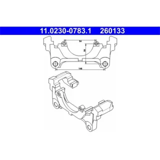 ATE Halter f?r Bremssattel vorne Audi A4 A5 Tt VW Passat
