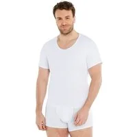 FINN Design Shapinghemd mit starker Kompression - Kurzarm Shirt Herren mit Bauchweg Effekt Shapewear Unterhemd aus Baumwolle für einen flacheren Bauch